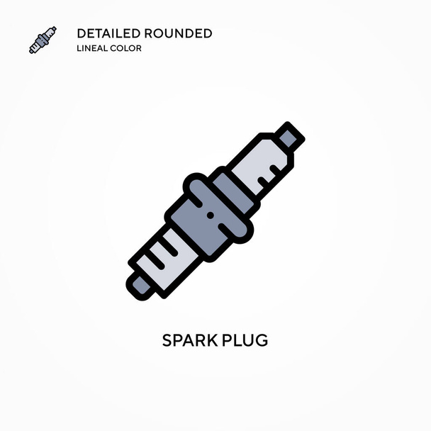 Spark plug vector icon. Modern vector illustration concepts. Easy to edit and customize. - Vector, Image