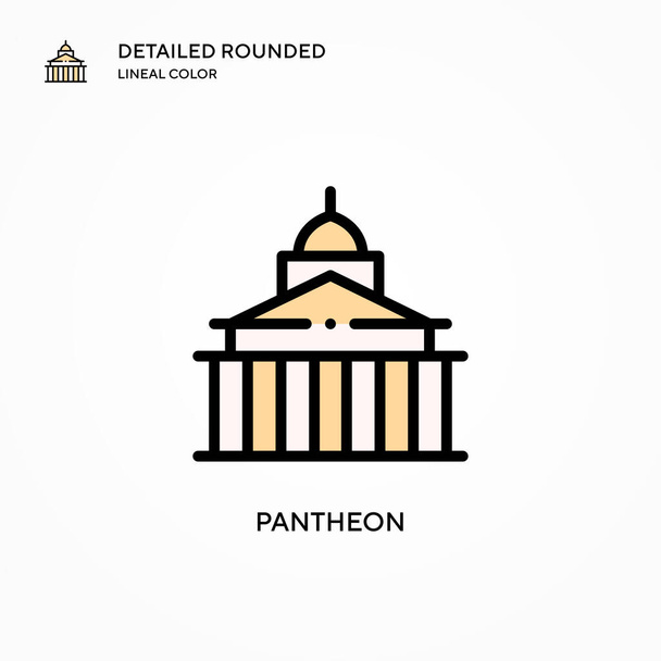Pantheon-Vektorsymbol. Moderne Konzepte zur Vektorillustration. Einfach zu bearbeiten und anzupassen. - Vektor, Bild