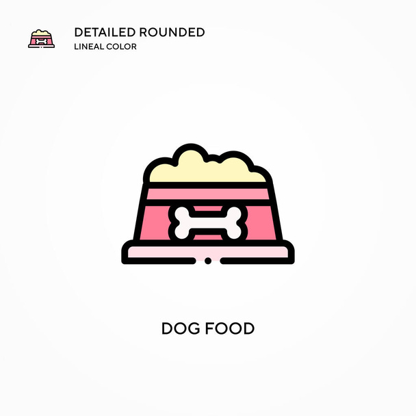 Векторна іконка їжі для собак. Сучасні векторні ілюстрації концепції. Простий у редагуванні та налаштуванні
. - Вектор, зображення