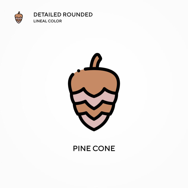 Pine cone vector icon. Modern vector illustration concepts. Easy to edit and customize. - Vector, Image