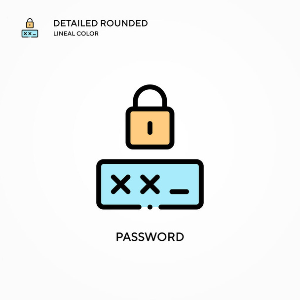 Password vector icon. Modern vector illustration concepts. Easy to edit and customize. - Vector, Image
