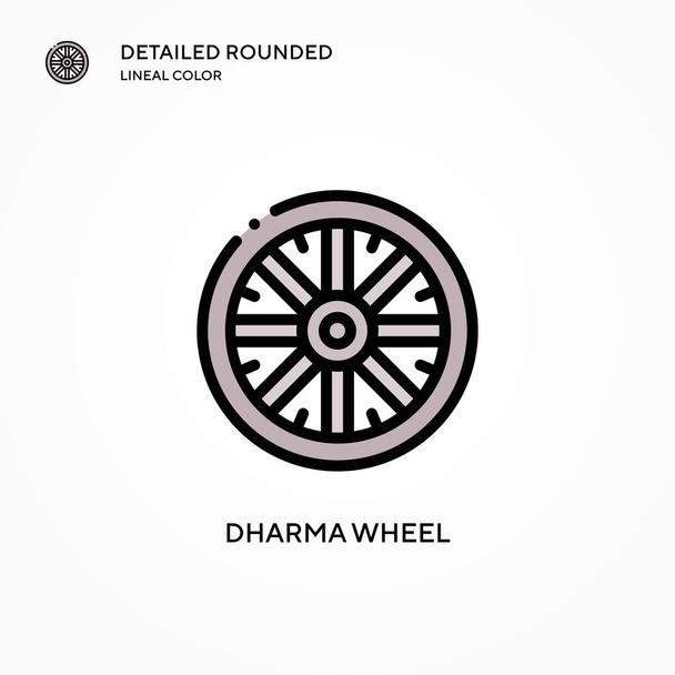 Dharma wheel vector icon. Modern vector illustration concepts. Easy to edit and customize. - Vector, Image