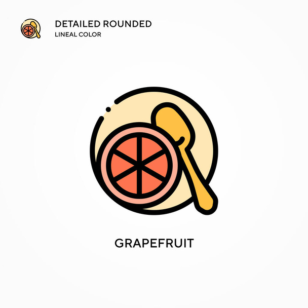 Grapefruit vector icon. Modern vector illustration concepts. Easy to edit and customize. - Vector, Image