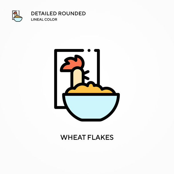 Wheat flakes vector icon. Modern vector illustration concepts. Easy to edit and customize. - Vector, Image