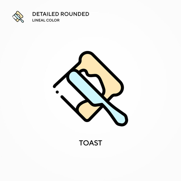 Toast vector icon. Modern vector illustration concepts. Easy to edit and customize. - Vector, Image