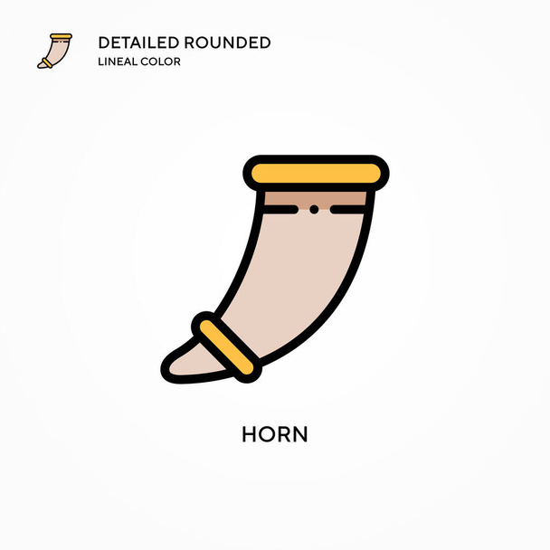 Horn vector icon. Modern vector illustration concepts. Easy to edit and customize. - Vector, Image