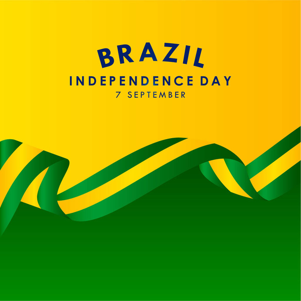 Brazílie Den nezávislosti vektorový design pro banner tisk a pozdrav pozadí - Vektor, obrázek