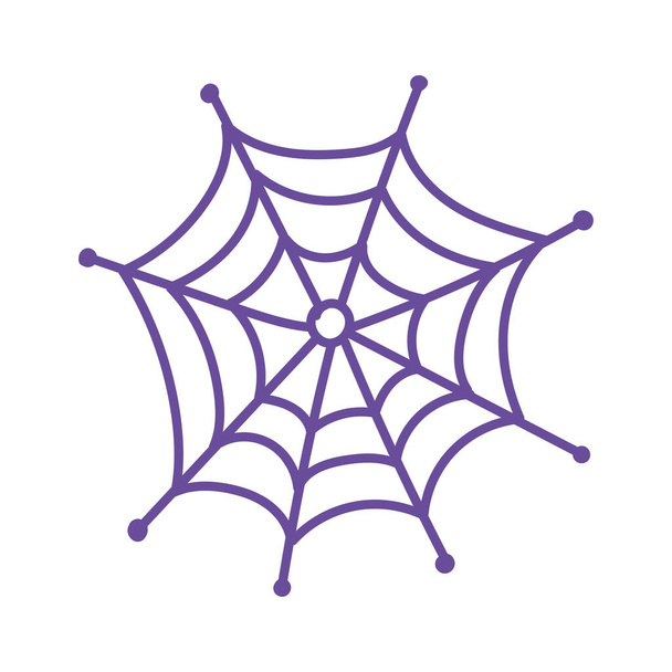 cobweb spooky horror nature isolated icon design - Vector, Image