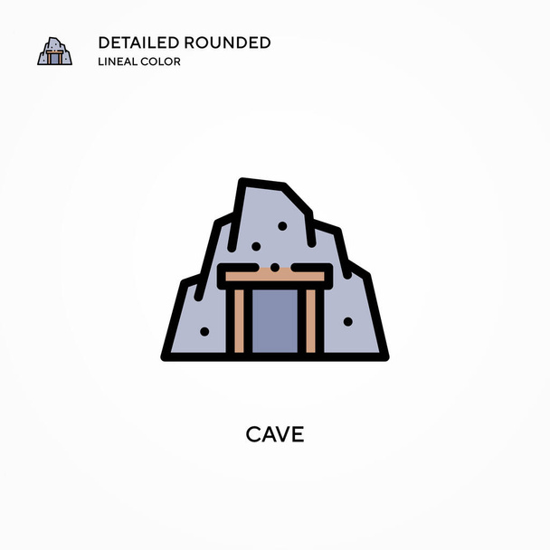 Cave vector icon. Modern vector illustration concepts. Easy to edit and customize. - Vector, Image