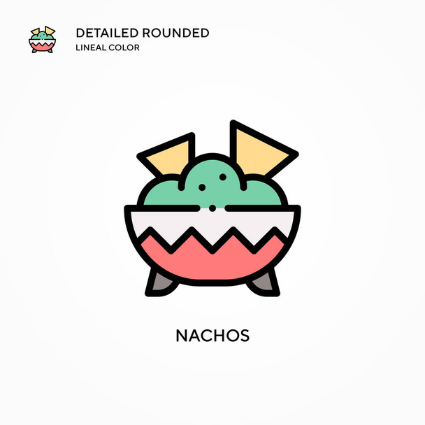 Nachos vector icon. Modern vector illustration concepts. Easy to edit and customize. - Vector, Image