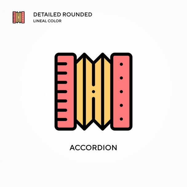 Accordion vector icon. Modern vector illustration concepts. Easy to edit and customize. - Vector, Image