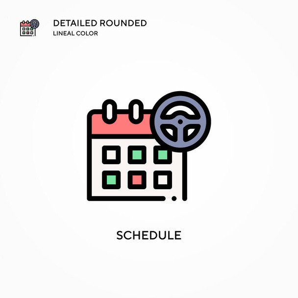 Schedule vector icon. Modern vector illustration concepts. Easy to edit and customize. - Vector, Image