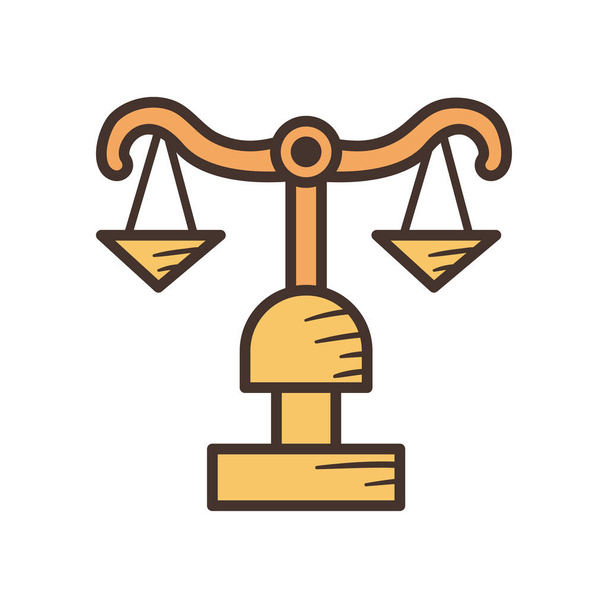 строка масштаба закона и дизайн иконок стиля заливки - Вектор,изображение