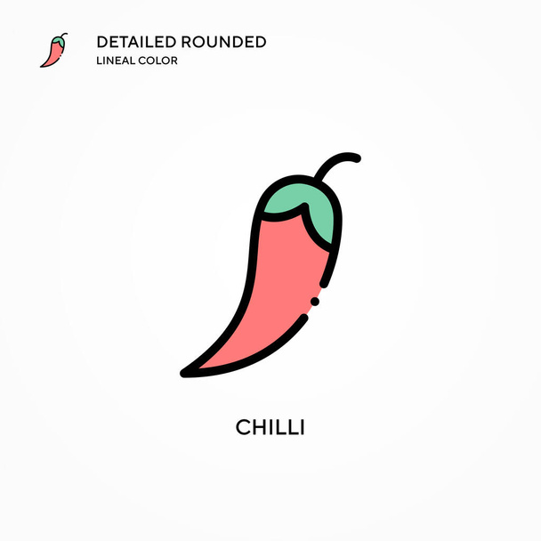 Chilli vector icon. Modern vector illustration concepts. Easy to edit and customize. - Vector, Image