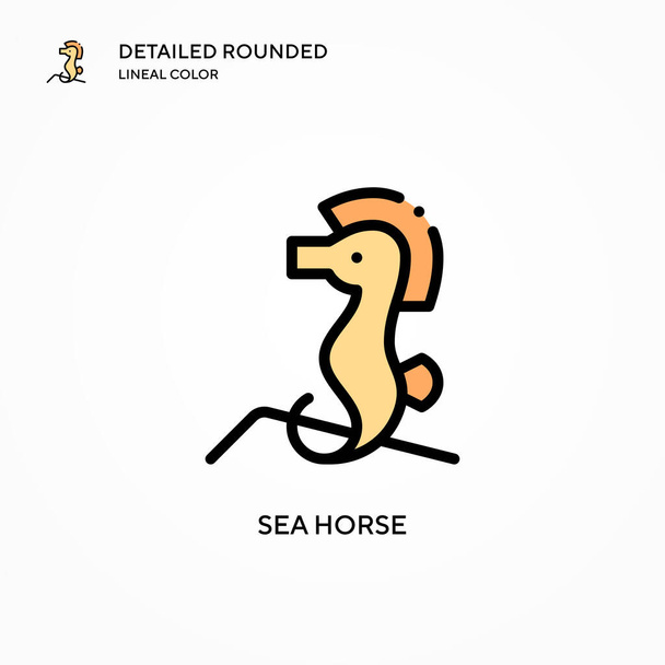 海の馬のベクトルのアイコン。現代のベクトル図の概念。編集とカスタマイズが簡単. - ベクター画像