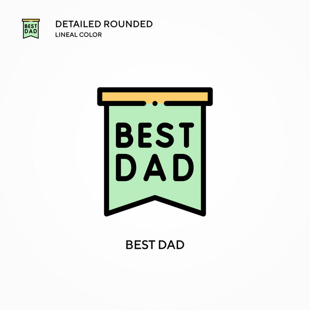 Best dad vector icon. Modern vector illustration concepts. Easy to edit and customize. - Vector, Image