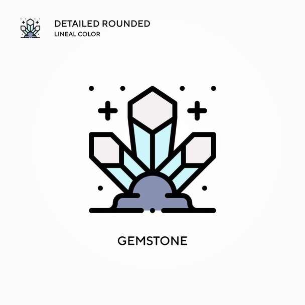 Gemstone vector icon. Modern vector illustration concepts. Easy to edit and customize. - Vector, Image