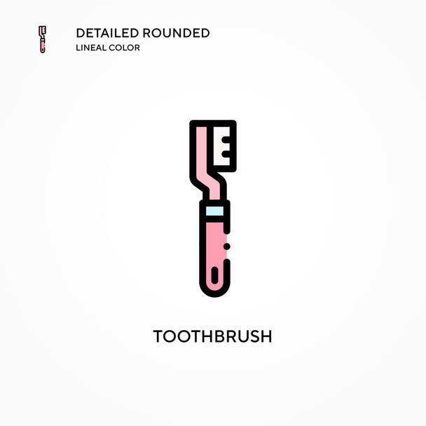 Toothbrush vector icon. Modern vector illustration concepts. Easy to edit and customize. - Vector, Image