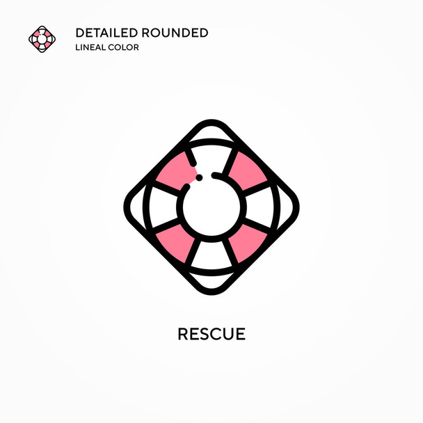 Rescue vector icon. Modern vector illustration concepts. Easy to edit and customize. - Vector, Image