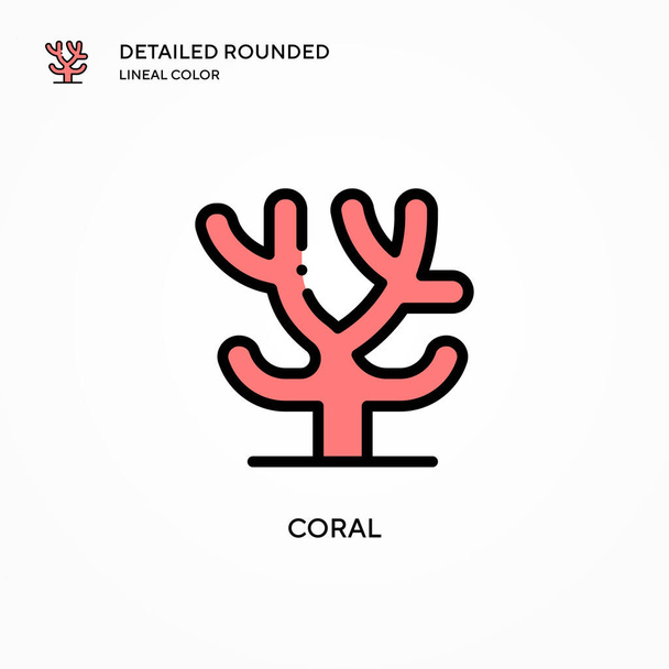 Coral vector icon. Modern vector illustration concepts. Easy to edit and customize. - Vector, Image