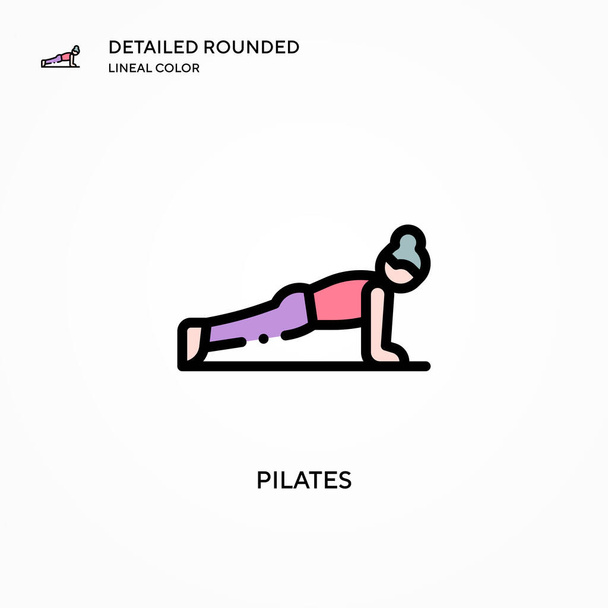 Pilates vector icon. Modern vector illustration concepts. Easy to edit and customize. - Vector, Image
