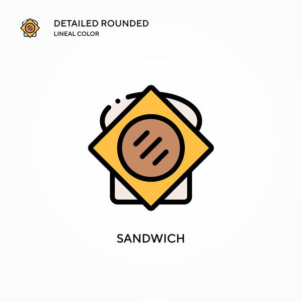 Sandwich vector icon. Modern vector illustration concepts. Easy to edit and customize. - Vector, Image
