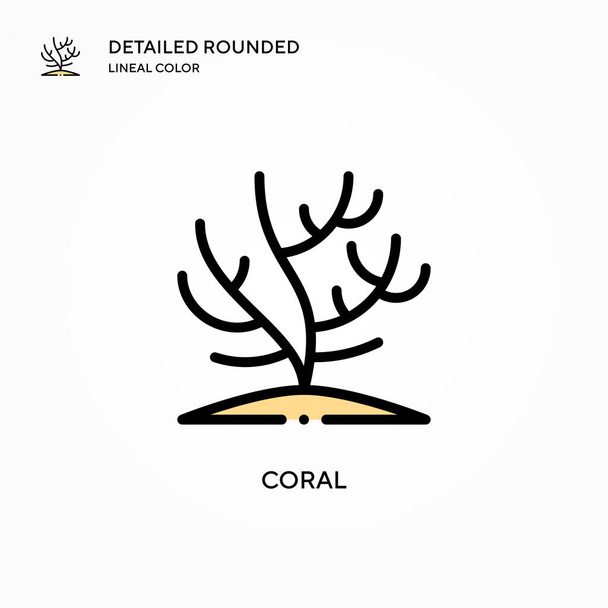Icona vettoriale di corallo. Concetti moderni di illustrazione vettoriale. Facile da modificare e personalizzare. - Vettoriali, immagini
