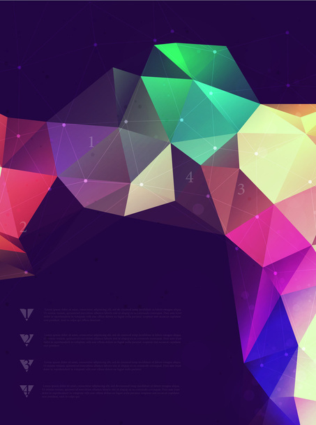 Abstract polygonal triangles poster - Vector, Image