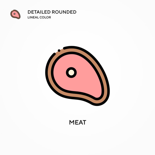 食肉ベクトルのアイコン。現代のベクトル図の概念。編集とカスタマイズが簡単. - ベクター画像