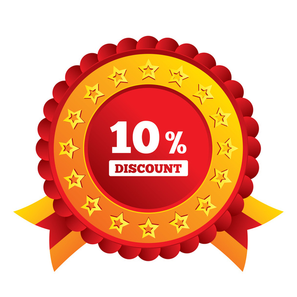 10 percent discount sign icon. Sale symbol. - Vector, Image