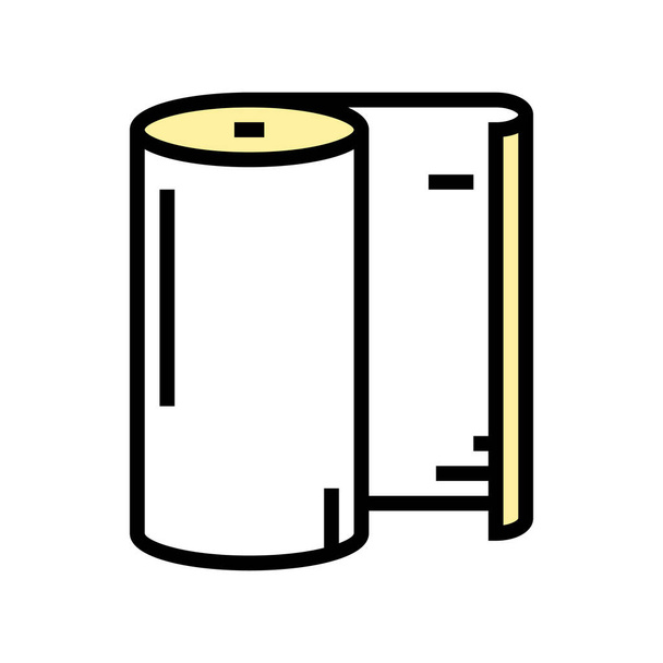 papel rollo color icono vector. signo de rollo de papel. ilustración de símbolo aislado - Vector, imagen