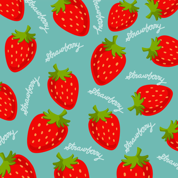 φρούτα φράουλα μοτίβο φόντο έννοια απεικόνιση vec - Διάνυσμα, εικόνα