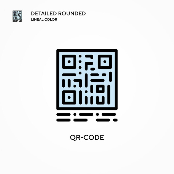 Qr-code vector icon. Modern vector illustration concepts. Easy to edit and customize. - Vector, Image