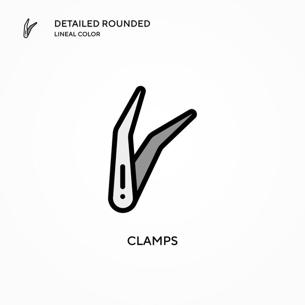 Clamps vector icon. Modern vector illustration concepts. Easy to edit and customize. - Vector, Image