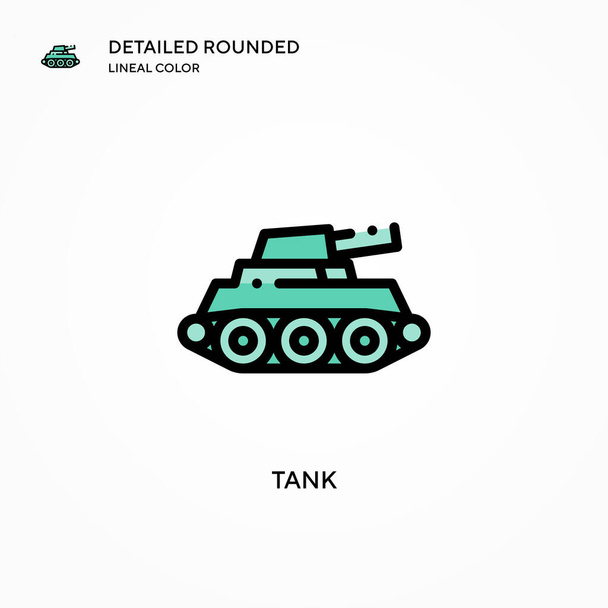 Tank vector icon. Modern vector illustration concepts. Easy to edit and customize. - Vector, Image
