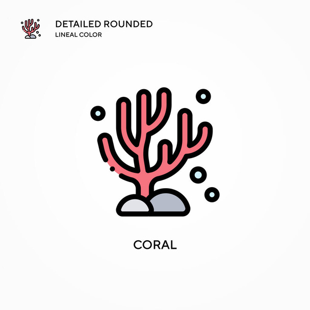 Coral vector icon. Modern vector illustration concepts. Easy to edit and customize. - Vector, Image