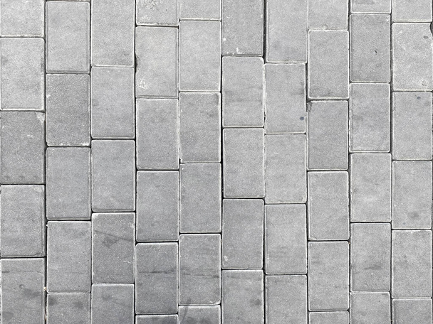 vista superior de bloques de cemento gris pavimento camino camino camino piso fondo. - Foto, Imagen