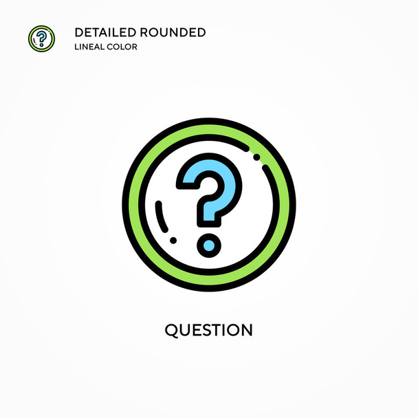 Question vector icon. Modern vector illustration concepts. Easy to edit and customize. - Vector, Image