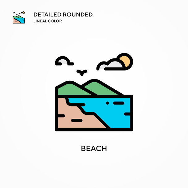 Beach vector icon. Modern vector illustration concepts. Easy to edit and customize. - Vector, Image