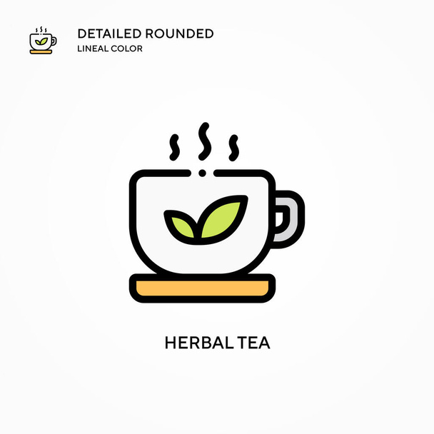 Herbal tea vector icon. Modern vector illustration concepts. Easy to edit and customize. - Vector, Image