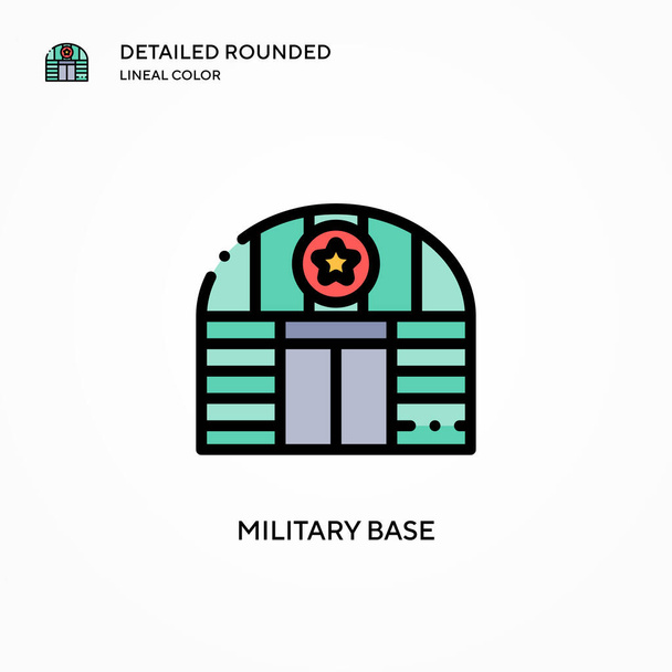 Military base vector icon. Modern vector illustration concepts. Easy to edit and customize. - Vector, Image