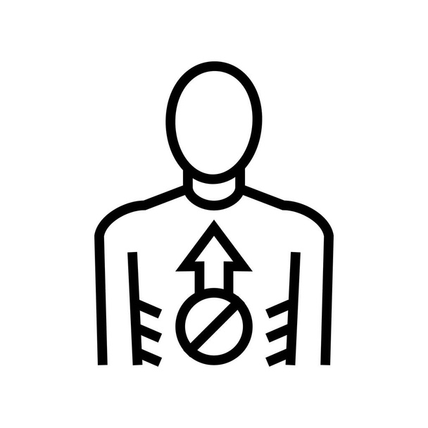 anorexie maladie psychologique ligne icône vecteur. anorexie signe de maladie psychologique. symbole de contour isolé illustration noire - Vecteur, image