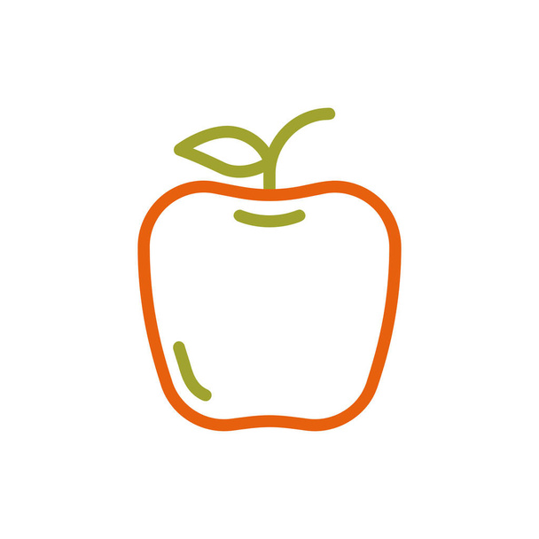 Ikona Apple Vector Illustration in Line Style for any Purpose - Vektor, obrázek