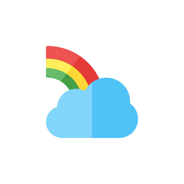 Rainbow Icon Vector Illustratie in platte stijl voor elk doel - Vector, afbeelding