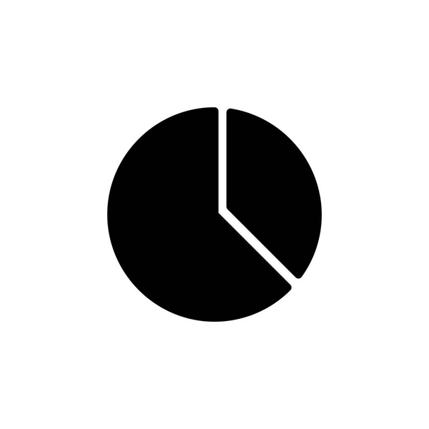 Pie Chart Icon Vector Illustration im Glyph-Stil für jeden Zweck - Vektor, Bild