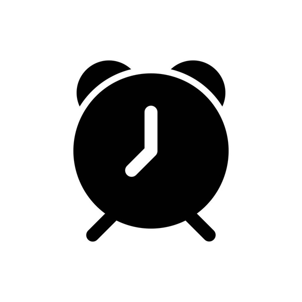 Clock Icon Vector Illustration in Glyph Style for Any Purpose - Vector, Image