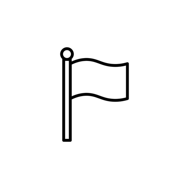 Vlag Ikoon Vector Illustratie in lijn stijl voor elk doel - Vector, afbeelding