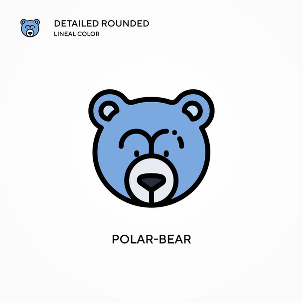 Polar-bear vector icon. Modern vector illustration concepts. Easy to edit and customize. - Vector, Image