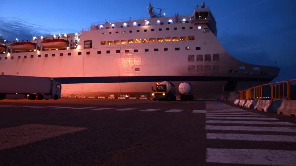 Ferry for passengers and cargo - Footage, Video