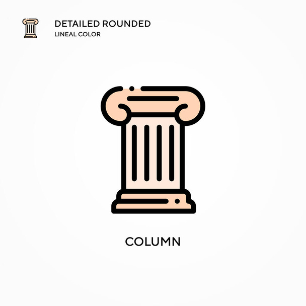 Column vector icon. Modern vector illustration concepts. Easy to edit and customize. - Vector, Image